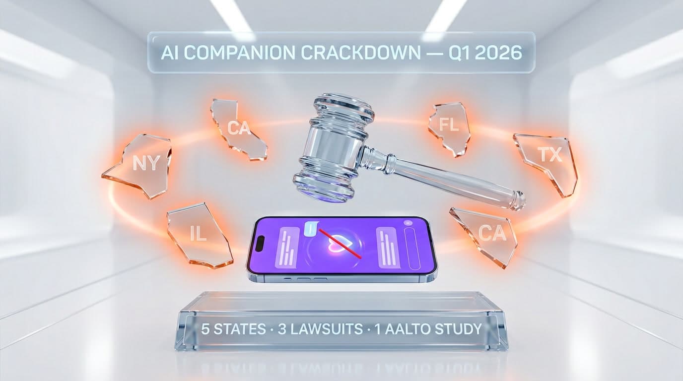 5 States Legislate in 3 Months: The Great AI Companion Crackdown (Character, Replika, Kindroid)