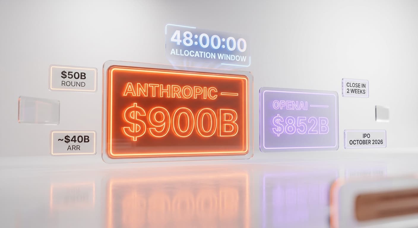 Anthropic Eyes $900B Valuation: 48-Hour Sprint Could Eclipse OpenAI