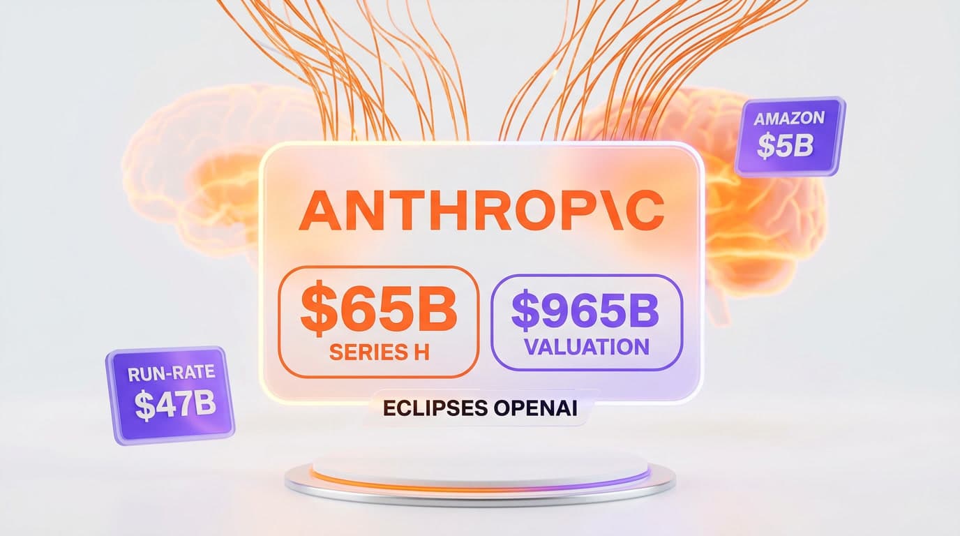 Anthropic Raises $65 Billion at a $965 Billion Valuation, Eclipsing OpenAI