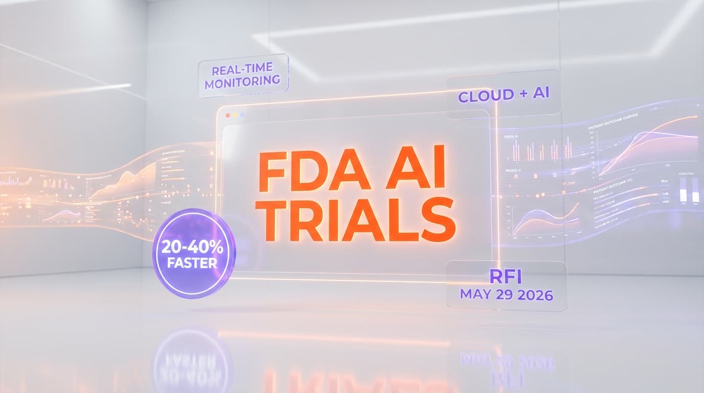 FDA Launches Real-Time AI Clinical Trial Pilot: Inside the 20-40% Drug-Approval Time Bet