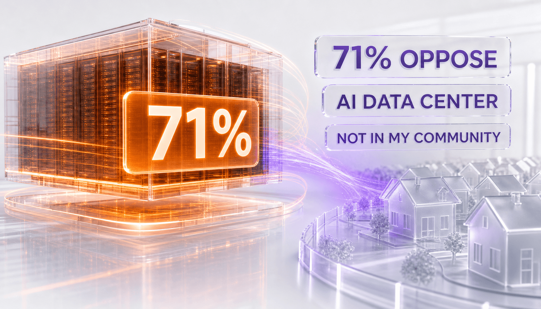 71% of Americans Oppose a Local AI Data Center — More Than Oppose Nuclear Plants