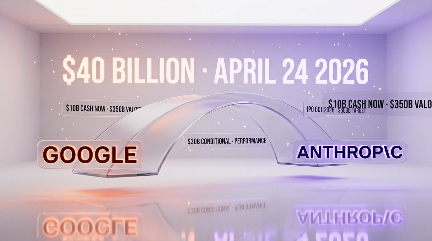 Google Bets $40B On Anthropic At $350B Valuation: The IPO Launchpad Play