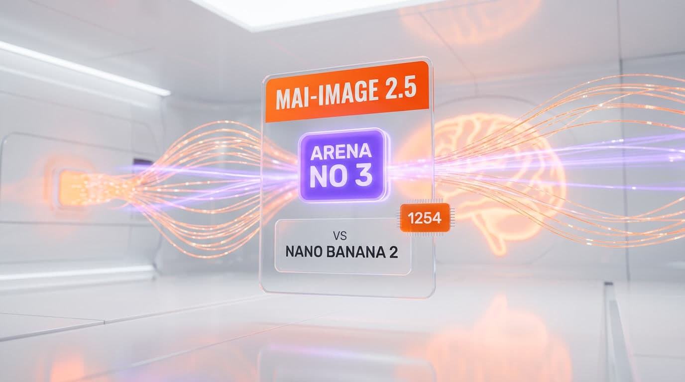 MAI-Image-2.5 Launches at No. 3 on Arena: Microsoft Draws Level With Google