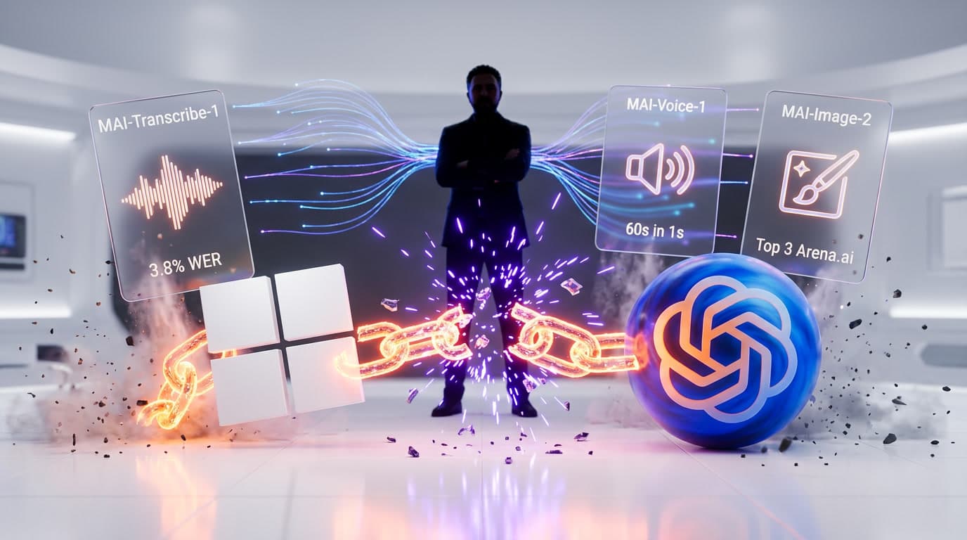 Microsoft Launches 3 In-House MAI Models: Breaking Free From OpenAI Dependency