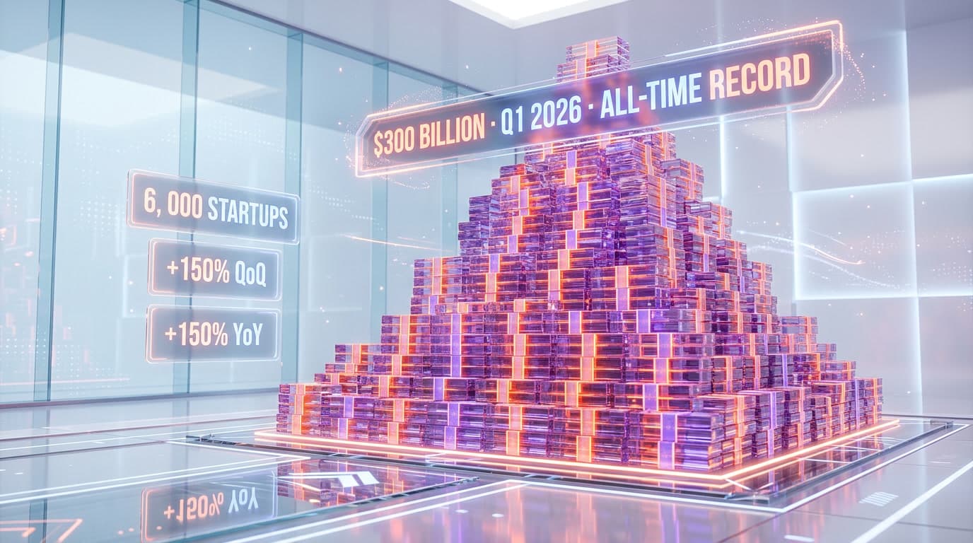 Q1 2026 Just Broke Every VC Record: $300B in 90 Days, 6,000 Startups, +150%