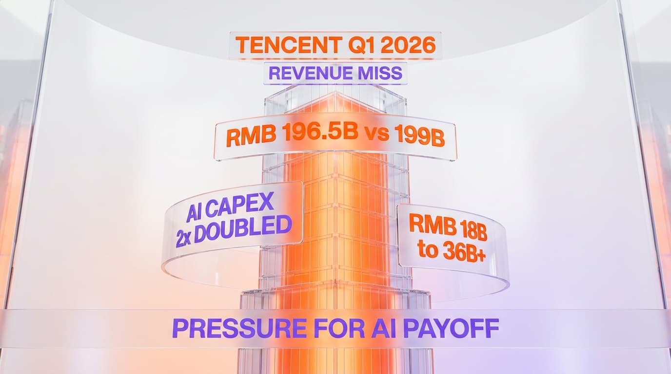 Tencent Misses Q1 Revenue, Doubles AI Capex to RMB 36B+: The Pressure for AI Payoff Just Got Real (May 13, 2026)