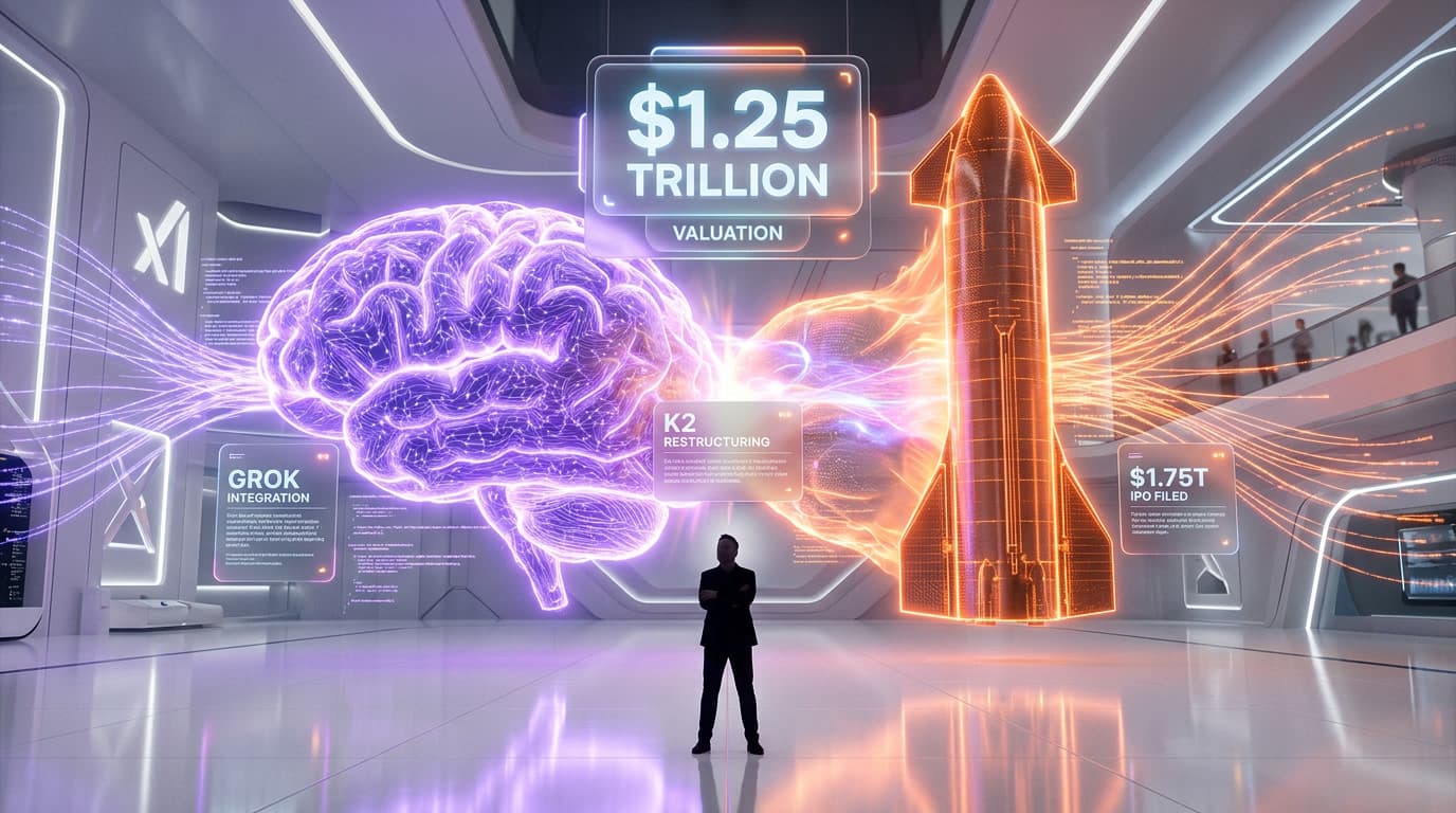 xAI + SpaceX Merger: Elon Musk Creates a $1.25 Trillion AI-Space Empire