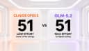 Claude Opus 5 vs GLM-5.2: Same 51, Opposite Ends of the Effort Ladder